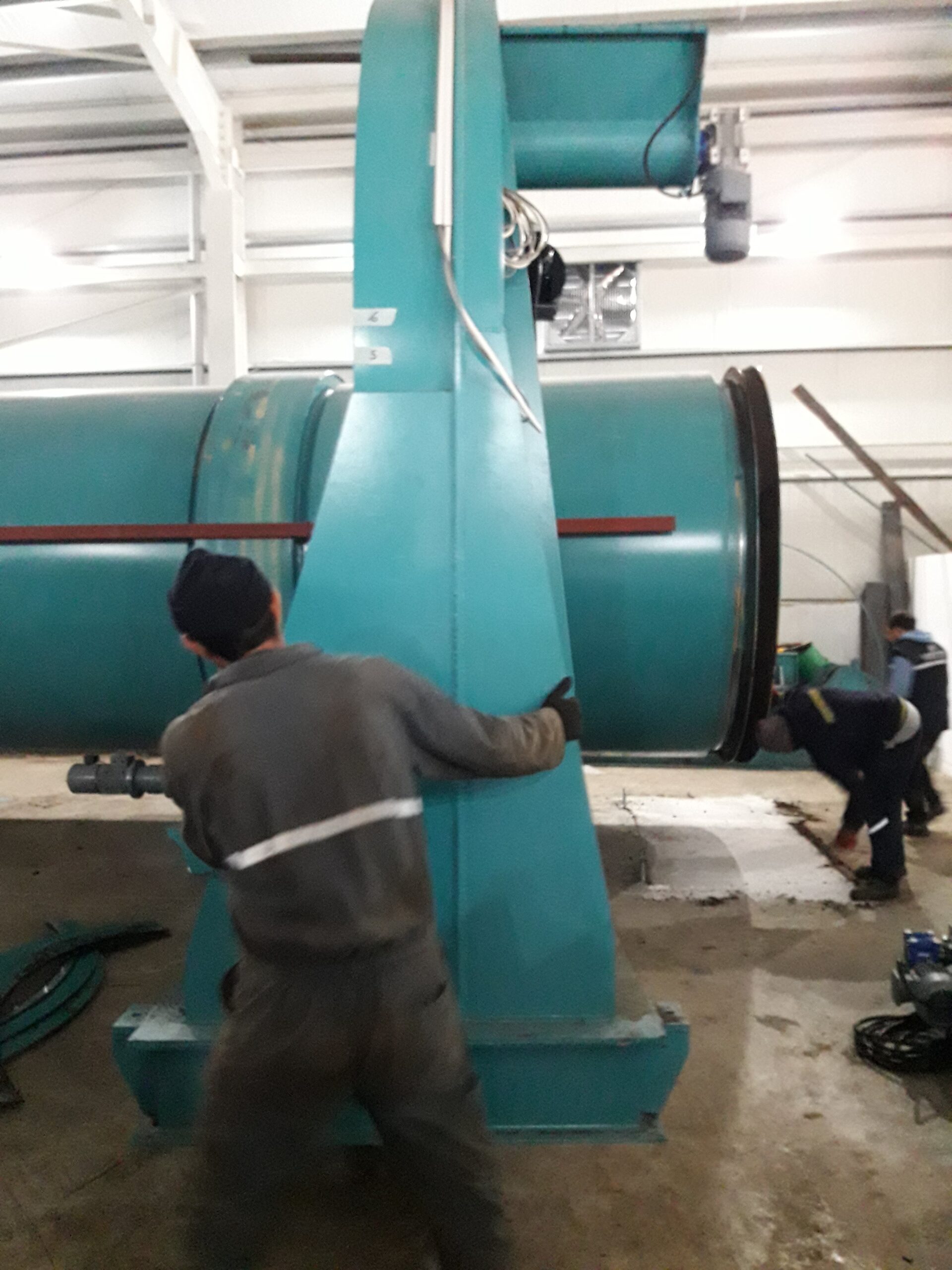 composter Bioreaktör kompost tamburu, gübre tamburunun montajı