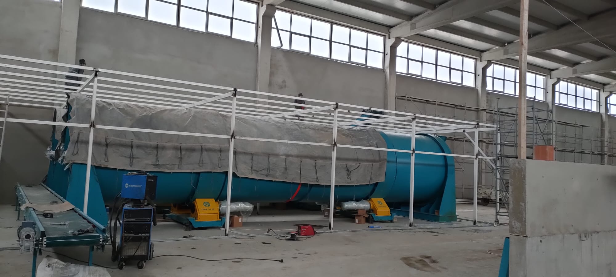 composter Bioreaktör kompost tamburu, gübre tamburunun ek izolasyon montajı