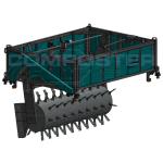 Composter otonom Yığın yataklı kompost makinesi PLV4000SP